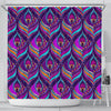 Bohemian Purple Pattern Print Bathroom Shower Curtain-grizzshop