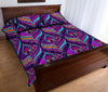 Bohemian Purple Pattern Print Bed Set Quilt-grizzshop