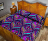 Bohemian Purple Pattern Print Bed Set Quilt-grizzshop