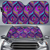 Bohemian Purple Pattern Print Car Sun Shade-grizzshop