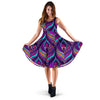 Bohemian Purple Pattern Print Dress-grizzshop