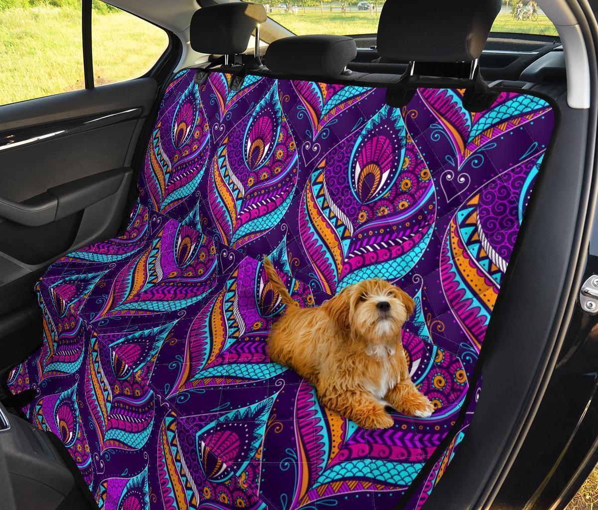 Bohemian Purple Pattern Print Pet Car Seat Cover-grizzshop