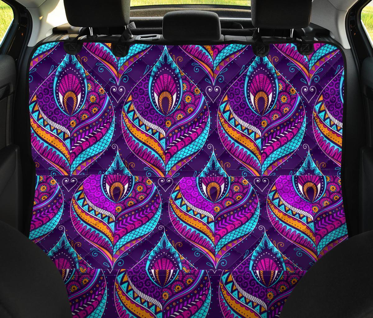 Bohemian Purple Pattern Print Pet Car Seat Cover-grizzshop