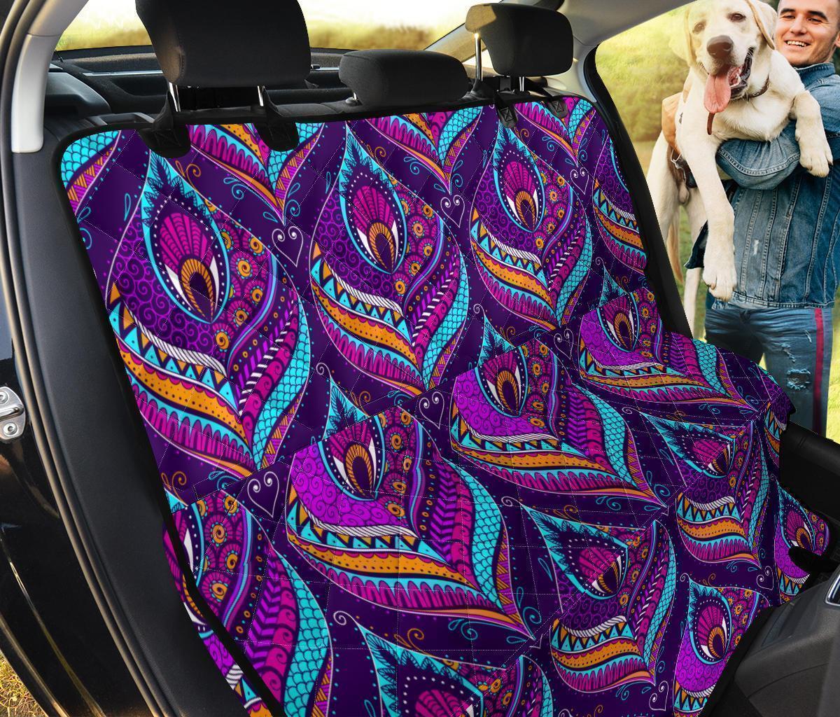 Bohemian Purple Pattern Print Pet Car Seat Cover-grizzshop