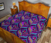 Bohemian Purple Pattern Print Quilt-grizzshop