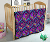 Bohemian Purple Pattern Print Quilt-grizzshop