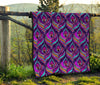 Bohemian Purple Pattern Print Quilt-grizzshop