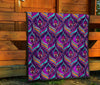 Bohemian Purple Pattern Print Quilt-grizzshop