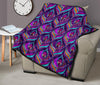 Bohemian Purple Pattern Print Quilt-grizzshop