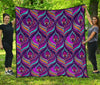 Bohemian Purple Pattern Print Quilt-grizzshop