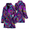 Bohemian Purple Pattern Print Women Long Robe-grizzshop