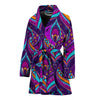 Bohemian Purple Pattern Print Women Long Robe-grizzshop