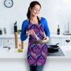 Bohemian Purple Pattern Print Women's Apron-grizzshop