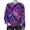 Bohemian Purple Pattern Print Women's Sweatshirt-grizzshop