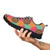 Bohemian Sangria Mandala Print Pattern Black Sneaker-grizzshop