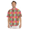 Bohemian Sangria Mandala Print Pattern Men's Short Sleeve Shirts-grizzshop