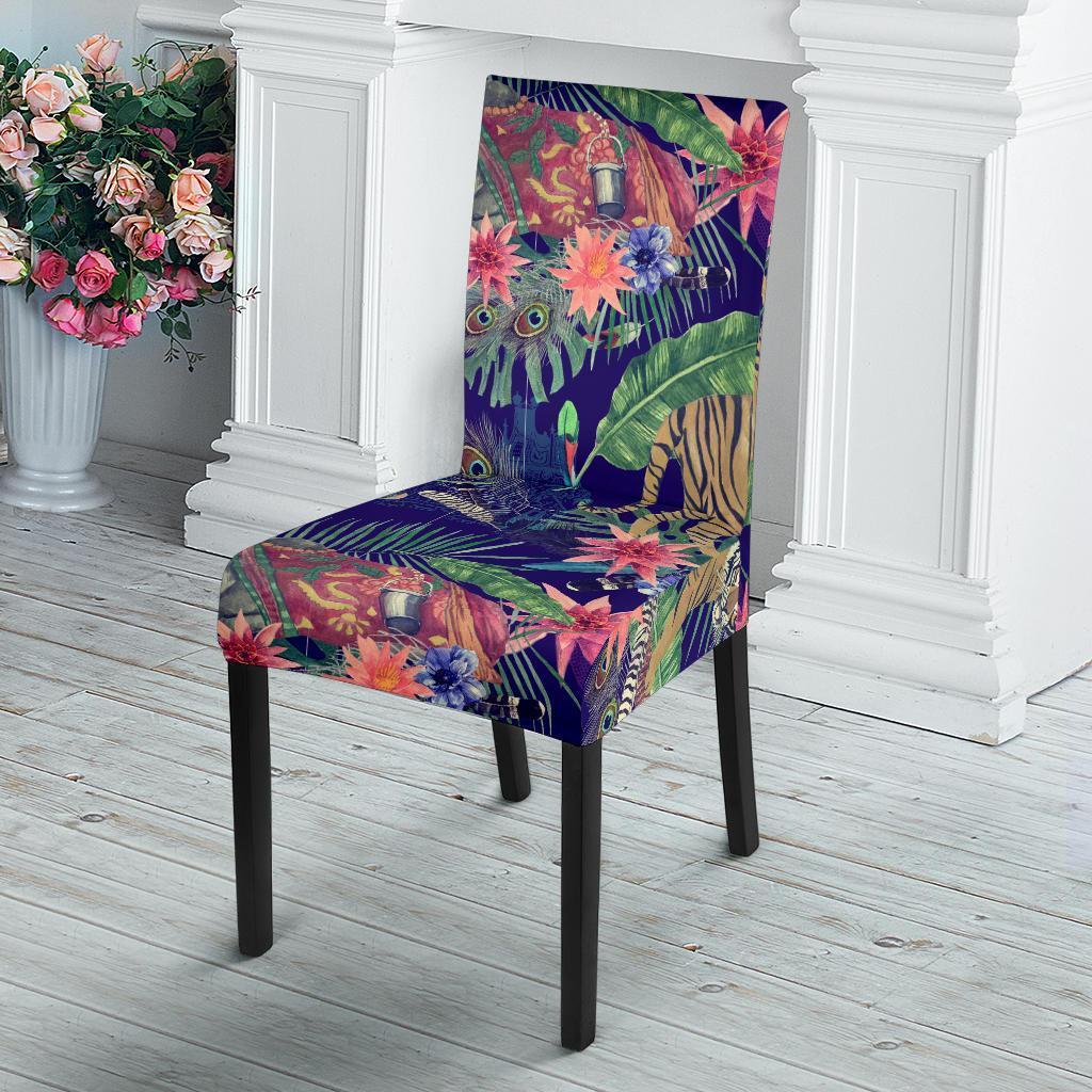 Bohemian Tiger Pattern Print Chair Cover-grizzshop