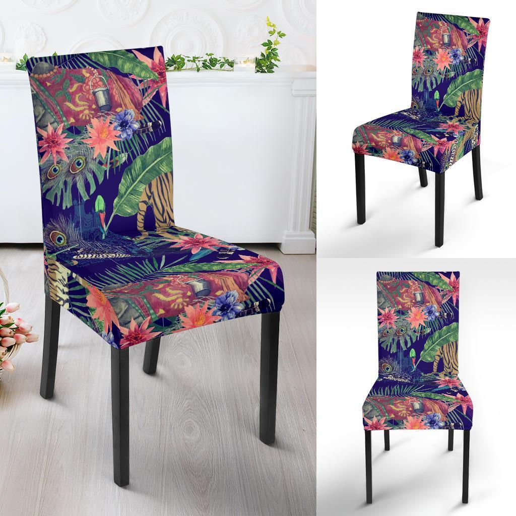 Bohemian Tiger Pattern Print Chair Cover-grizzshop