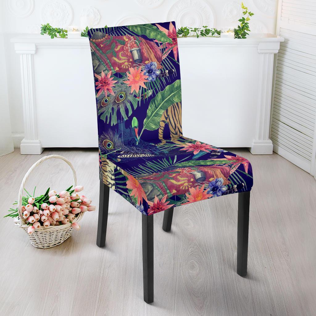 Bohemian Tiger Pattern Print Chair Cover-grizzshop