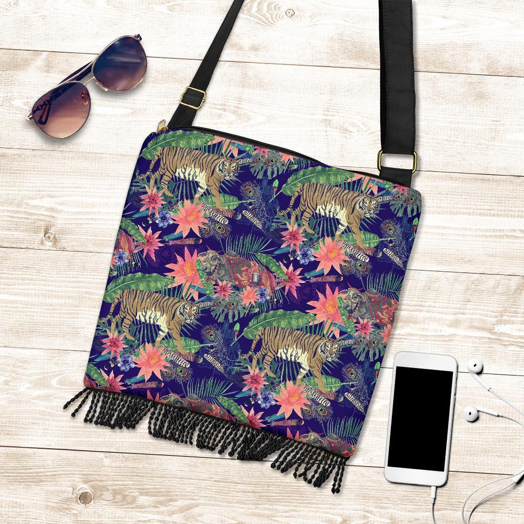 Bohemian Tiger Pattern Print Crossbody Bags-grizzshop