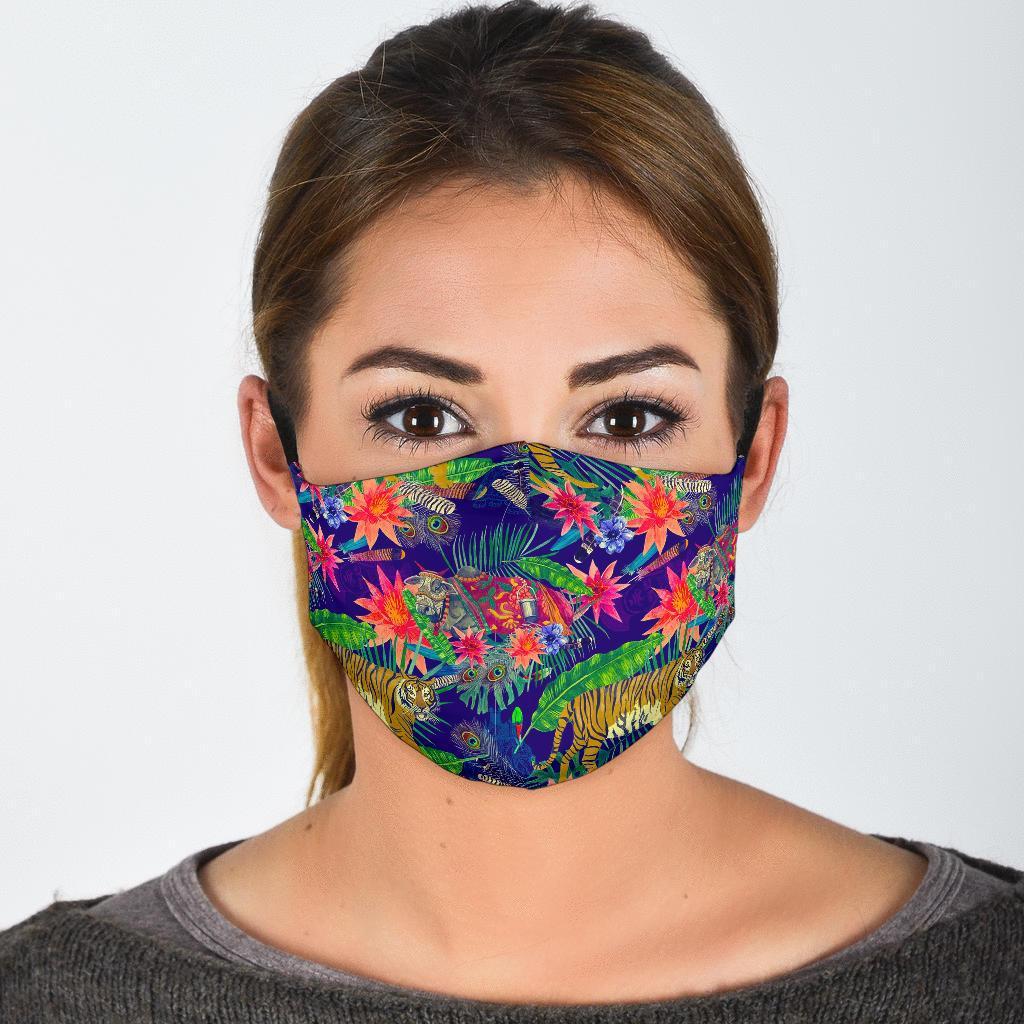 Bohemian Tiger Pattern Print Face Mask-grizzshop