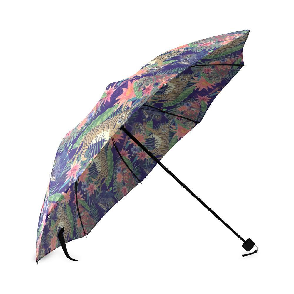 Bohemian Tiger Pattern Print Foldable Umbrella-grizzshop