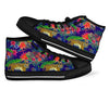 Bohemian Tiger Pattern Print Men Women's High Top Shoes-grizzshop