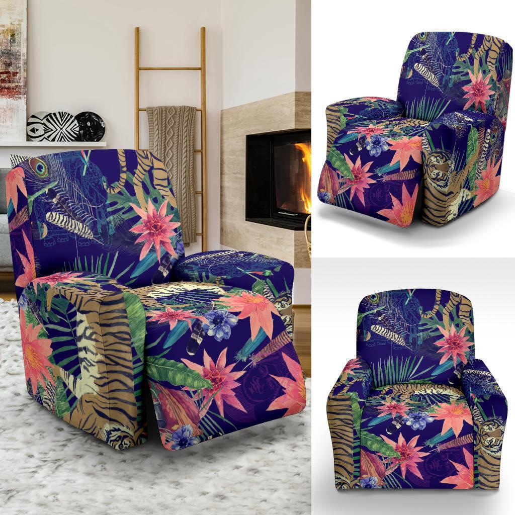 Bohemian Tiger Pattern Print Recliner Cover-grizzshop