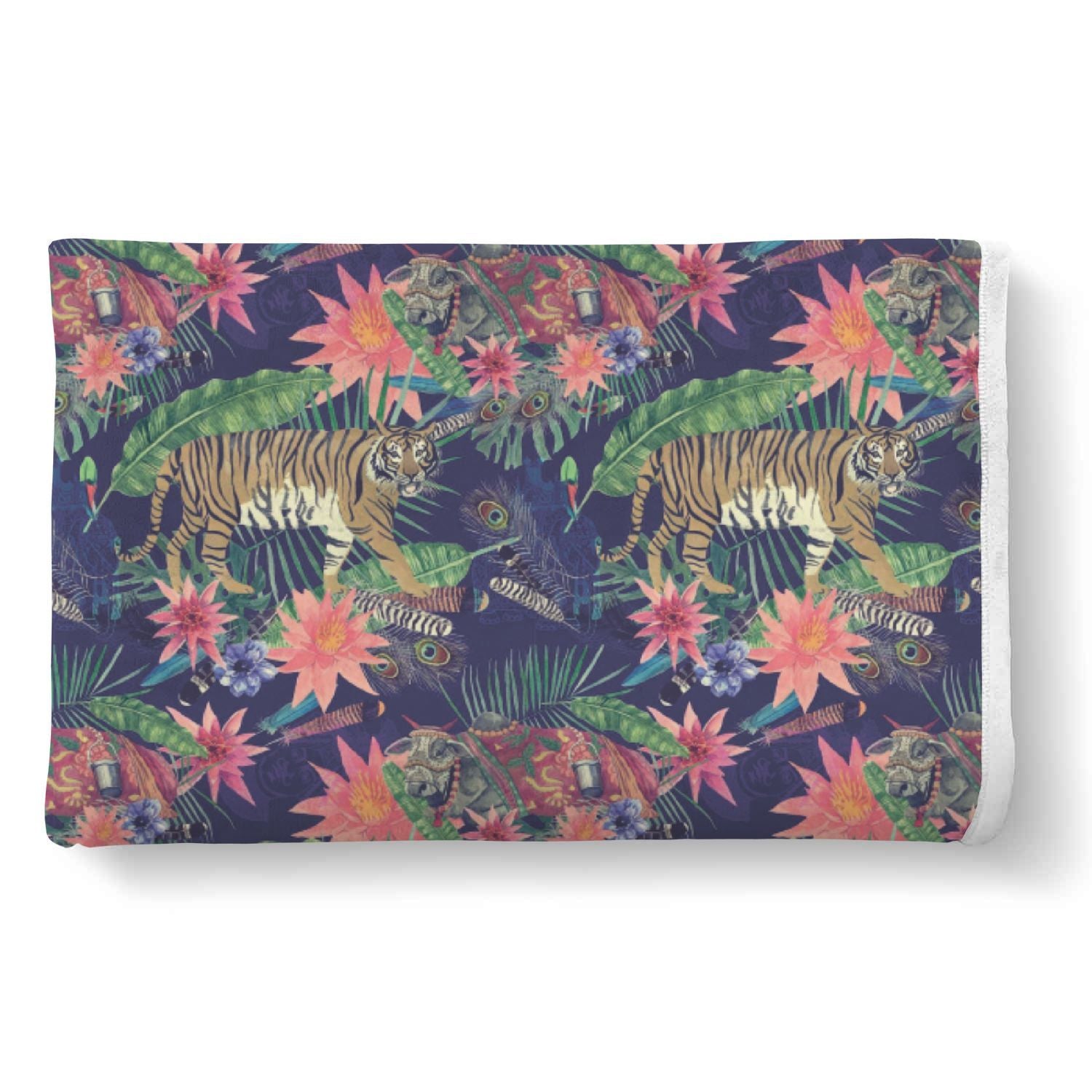 Bohemian Tiger Pattern Print Throw Blanket-grizzshop