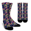 Bohemian Tiger Pattern Print Unisex Crew Socks-grizzshop