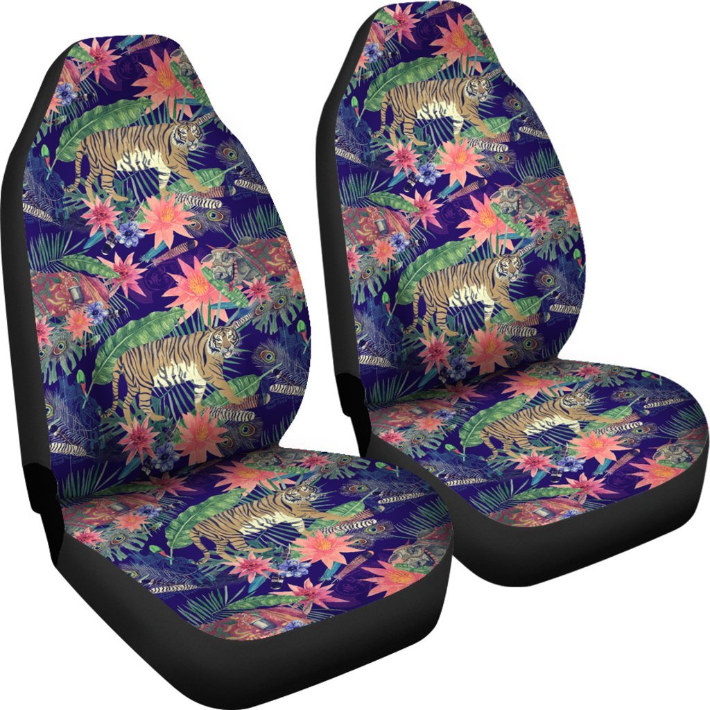 Bohemian Tiger Pattern Print Universal Fit Car Seat Cover-grizzshop