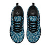 Bohemian Turquoise Floral Print Pattern Black Sneaker-grizzshop