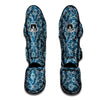 Bohemian Turquoise Floral Print Pattern Muay Thai Shin Guards-grizzshop