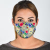 Bohemian White Tiger Pattern Print Face Mask-grizzshop