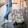 Bohemian White Tiger Pattern Print Luggage Cover Protector-grizzshop