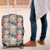 Bohemian White Tiger Pattern Print Luggage Cover Protector-grizzshop