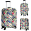 Bohemian White Tiger Pattern Print Luggage Cover Protector-grizzshop