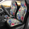 Bohemian White Tiger Pattern Print Universal Fit Car Seat Cover-grizzshop