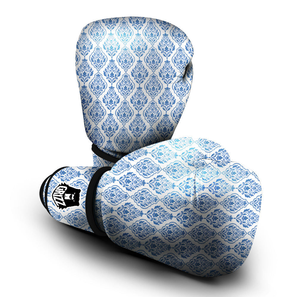 Boho Damask Print Pattern Boxing Gloves-grizzshop