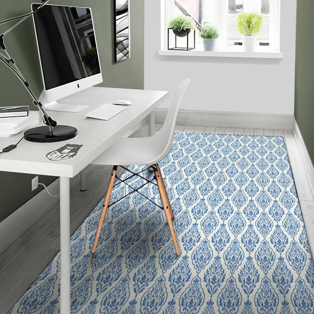 Boho Damask Print Pattern Floor Mat-grizzshop