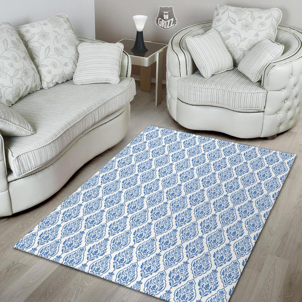Boho Damask Print Pattern Floor Mat-grizzshop