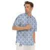 Boho Damask Print Pattern Men's Short Sleeve Shirts-grizzshop