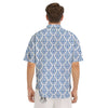 Boho Damask Print Pattern Men's Short Sleeve Shirts-grizzshop