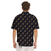 Boho Elephant Gold Cute Print Pattern Men's Short Sleeve Shirts-grizzshop