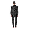 Boho Mandala White And Black Print Men's Pajamas-grizzshop