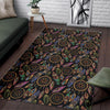 Boho Peacock Dream Catcher Feather Floor Mat-grizzshop