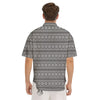 Boho Tribal White And Black Print Men's Short Sleeve Shirts-grizzshop