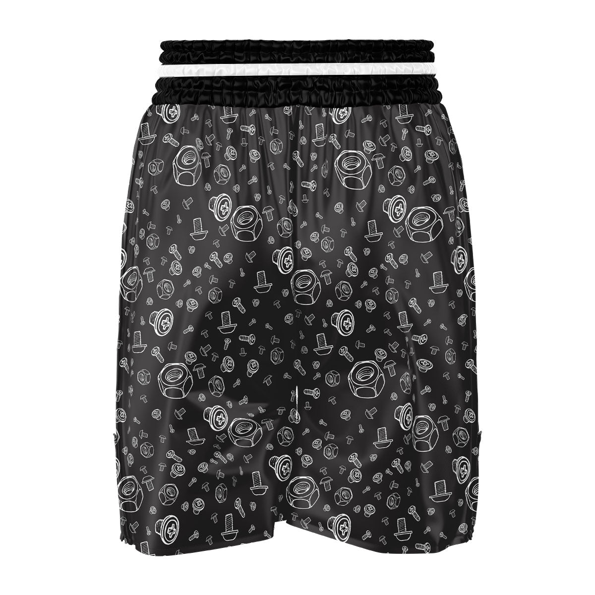 Bolts and Mechanic Nuts Print Pattern Boxing Shorts-grizzshop