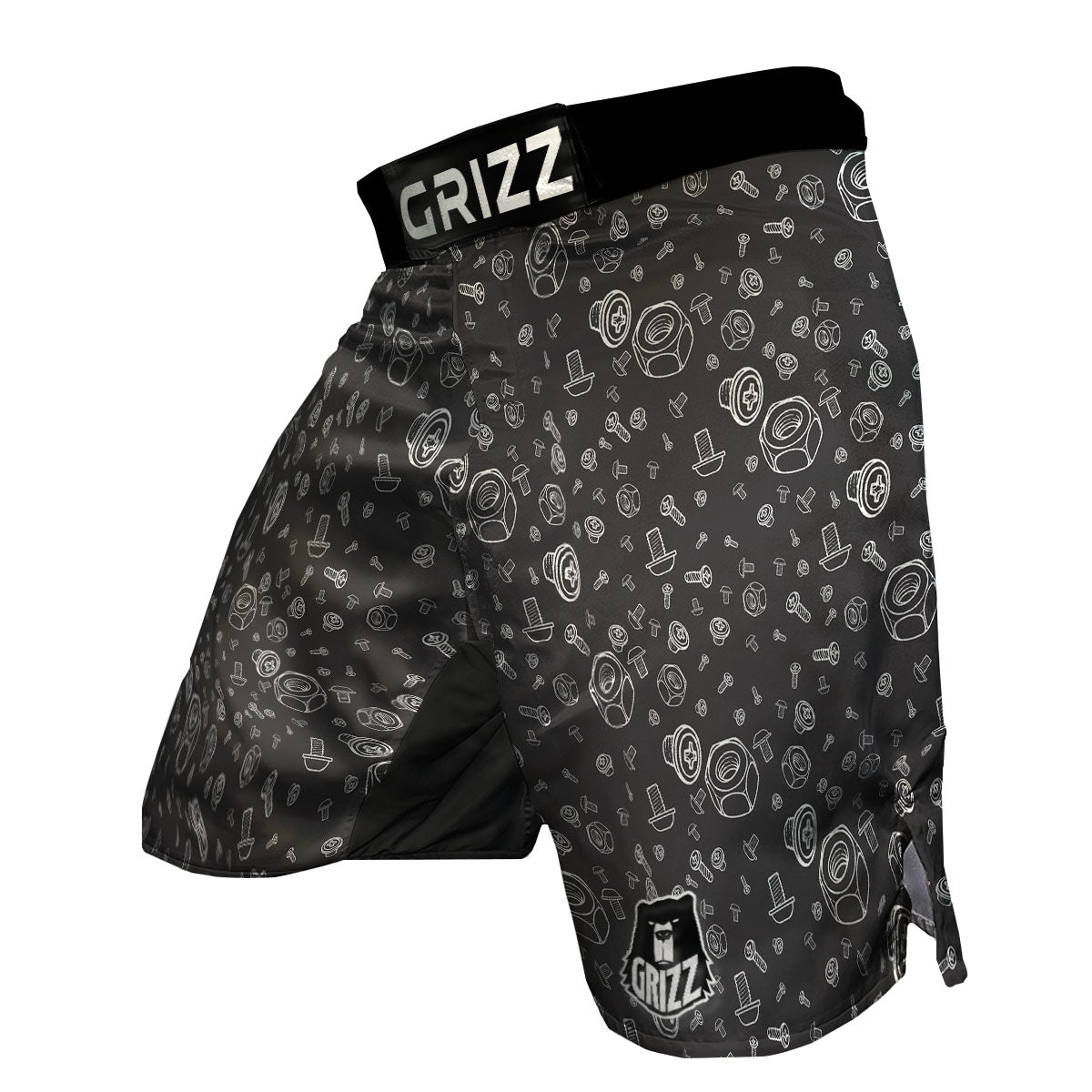 Bolts and Mechanic Nuts Print Pattern MMA Shorts-grizzshop