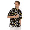 Bomb And Fire Print Pattern Men's Short Sleeve Shirts-grizzshop